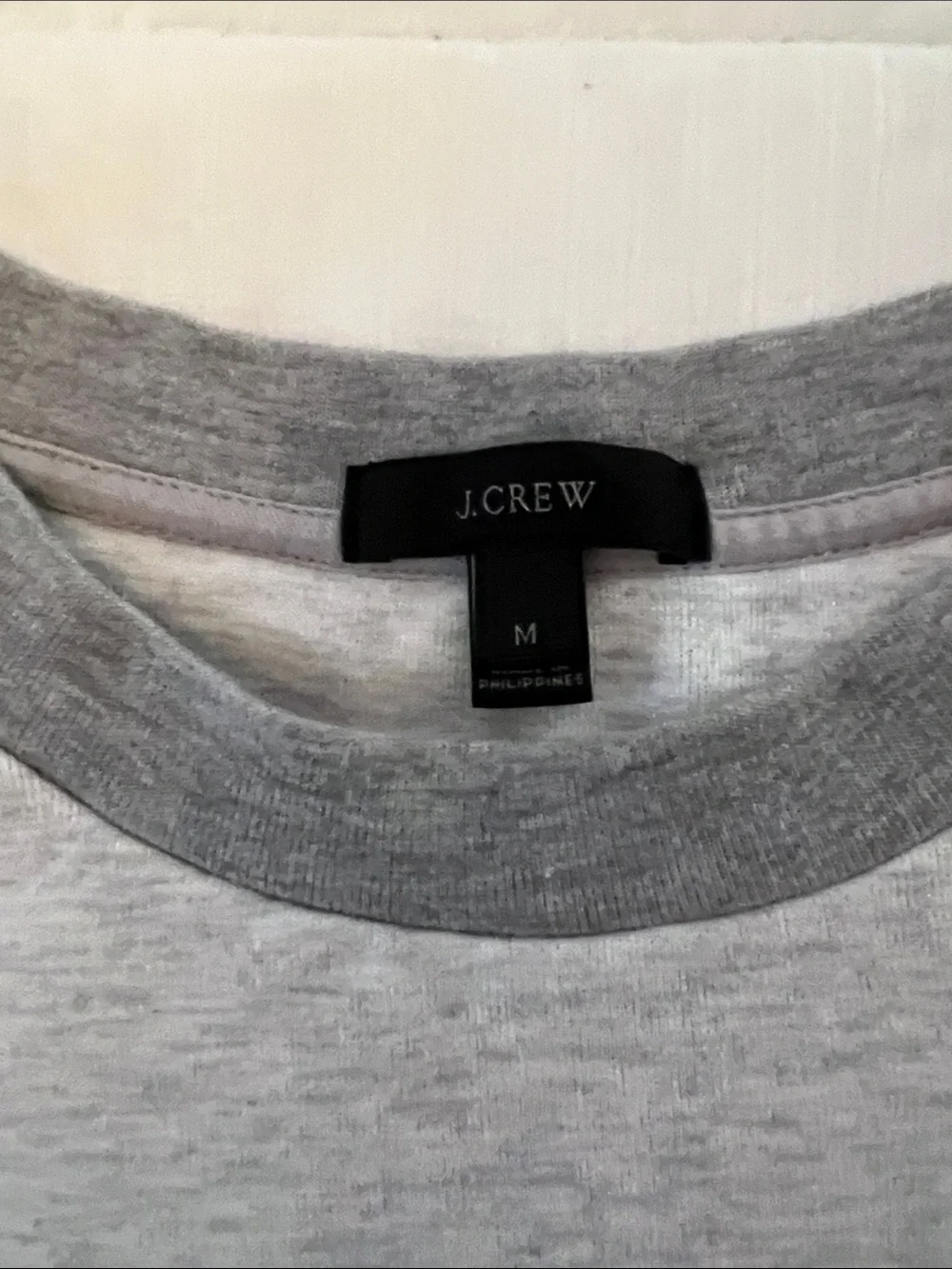 J. Crew Women's Crewneck Colorblock Sweatshirt with lace - Gray & Navy